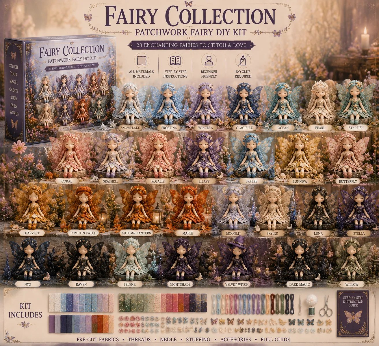 🔥LAST DAY 50% OFF - 🧵Fairy Patchwork DIY Collection