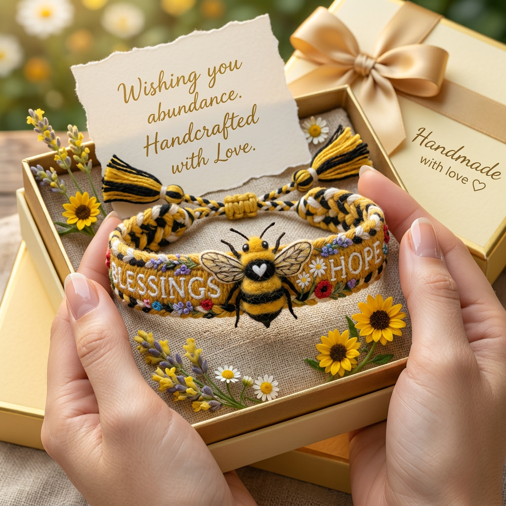 🐦🐝Limited Time Sale 49% OFF💙Handmade Bird/Bees Embroidered Bracelet Collection
