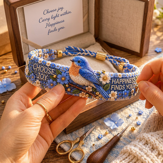 🐦🐝Limited Time Sale 49% OFF💙Handmade Bird/Bees Embroidered Bracelet Collection