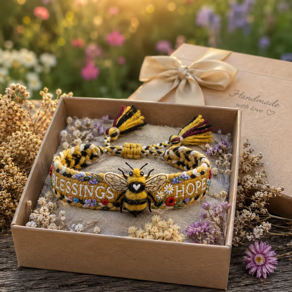 🐦🐝Limited Time Sale 49% OFF💙Handmade Bird/Bees Embroidered Bracelet Collection