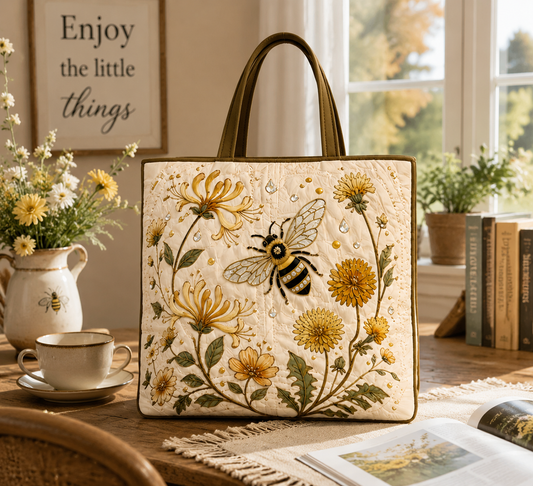 🔥LAST DAY 49% OFF - 👜 Garden Blessings Quilted Tote Bag Collection