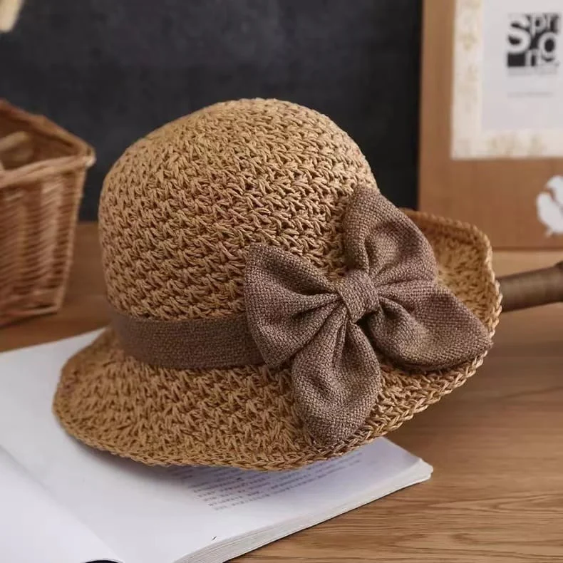 Neravio™🔥 Hot Sale 50% OFF 👒 Elegant Woven Straw Sun Hat with Bow 🎀
