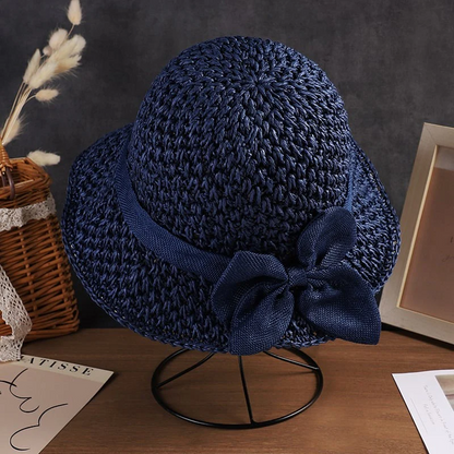 Neravio™🔥 Hot Sale 50% OFF 👒 Elegant Woven Straw Sun Hat with Bow 🎀
