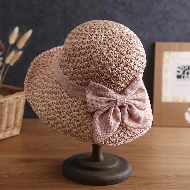 Neravio™🔥 Hot Sale 50% OFF 👒 Elegant Woven Straw Sun Hat with Bow 🎀