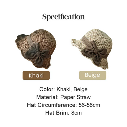 Neravio™🔥 Hot Sale 50% OFF 👒 Elegant Woven Straw Sun Hat with Bow 🎀
