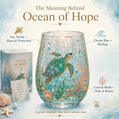 🔥LAST DAY 49% OFF - 🌊 Ocean of Hope Glass Cup Gift Set